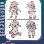Doc Mcstuffins - Lambie The Sweet Sheep - Adorable Poses Collection - Character - Filled Embroidery Design - Instant Download