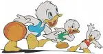 Disney Ducktales Nephews Gyro Gearloose Scooter Picnic Running Inventing Friends - Filled Embroidery Design - 2605