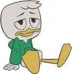 Disney Ducktales Louie Duck Green Outfit Walking Snowboarding Sad Flying Plane Bundle - Filled Embroidery Design - 2619