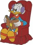 Disney Ducktales Scrooge Mcduck Golfing With Money In Armchair Gold Treasury Bundle - Filled Embroidery Design - 2647