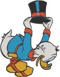 Disney Ducktales Scrooge Mcduck Piggy Bank Mirror Money Pile Dollar Monument Collection - Filled Embroidery Design - 2653