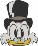 Ducktales Scrooge Mcduck With Huey Dewey Louie And Donald Duck Money Bin - Filled Embroidery Design - 2660