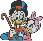 Ducktales Scrooge Mcduck Daisy Duck Webby Vanderquack Character Poses - Filled Embroidery Design - 2664
