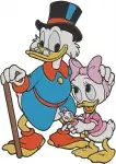 Ducktales Scrooge Mcduck Daisy Duck Webby Vanderquack Character Poses - Filled Embroidery Design - 2665