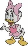 Disney Ducks Daisy Duck Various Poses Baking Cake And Playing Tennis - Filled Embroidery Design - 2668