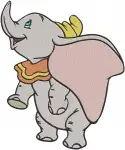 Dumbo Baby Elephant Various Happy And Cute Standing And Walking Poses - Filled Embroidery Design - 2727