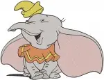 Dumbo Baby Elephant Various Happy And Cute Standing And Walking Poses - Filled Embroidery Design - 2729