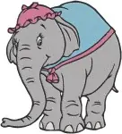 Dumbo Mrs Jumbo Mother Elephant With Baby Dumbo Tender And Circus Poses - Filled Embroidery Design - 2736