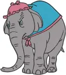 Dumbo Mrs Jumbo Mother Elephant With Baby Dumbo Tender And Circus Poses - Filled Embroidery Design - 2737