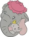 Dumbo Mrs Jumbo Baby Dumbo Timothy Mouse And Ringmaster Circus Interactions - Filled Embroidery Design - 2744
