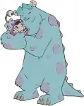 Monsters Inc - Sulley And Boo Riding On His Back - Friendship And Fun Moments - Pixar Movie - Filled Embroidery Design - 3994
