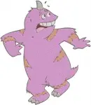 Disney Pixar Monsters Inc Roz Snail Monster Pink Furry And Cloaked Monsters Characters Bundle - Filled Embroidery Design - 4008