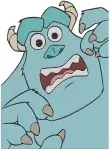 Disney Pixar Monsters Inc James P Sulley Sullivan Blue Furry Monster Various Poses Collection - Filled Embroidery Design - 4013