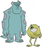 Disney Pixar Monsters University Mike Randall Boggs Sulley Fraternity Rivals Designs - Filled Embroidery Design - 4053