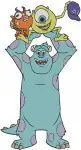 Disney Pixar Monsters University Mike Randall Boggs Sulley Fraternity Rivals Designs - Filled Embroidery Design - 4054