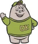 Disney Pixar Monsters University Don Carlton Oozma Kappa Fraternity Poses Baseball Bat Bundle - Filled Embroidery Design - 4063