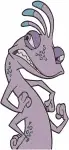Disney Pixar Monsters University Randall Boggs And Dean Hardscrabble Characters - Filled Embroidery Design - 4075