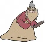 Disney Pixar Monsters University Dean Hardscrabble Mrs Graves Sheri Squibbles Faculty - Filled Embroidery Design - 4077