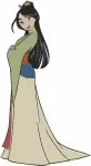 Disney Mulan Fa Mulan As Ping Soldier Winter Outfit Staff Training Disguise - Filled Embroidery Design - 4111