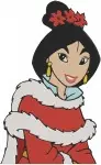 Disney Mulan Fa Mulan As Ping Soldier Winter Outfit Staff Training Disguise - Filled Embroidery Design - 4112