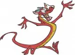 Mulan Mushu Dragon Various Standing Expressive And Dynamic Character Poses - Filled Embroidery Design - 4224