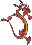 Mulan Mushu Dragon Various Standing Expressive And Dynamic Character Poses - Filled Embroidery Design - 4226