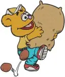 Muppet Babies Classic - Animal Drummer - Fozzie Bear Comedian - Scooter And Skeeter Twins - Playtime - Filled Embroidery Design - 4265