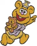 Muppet Babies Classic - Animal Drummer - Fozzie Bear Comedian - Scooter And Skeeter Twins - Playtime - Filled Embroidery Design - 4266