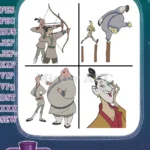 Mulan Disney Movie - Yao Ling Chien Po With Chi Fu - The Matchmaker Character - Classic Scenes - Filled Embroidery Design - Instant Download