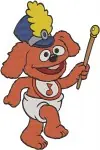 Muppet Babies Classic - Fozzie Bear And Scooter - Friends Playing And Reading - Skateboard Fun - Filled Embroidery Design - 4283