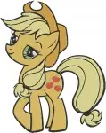My Little Pony G1 G3 - Applejack - Fluttershy Yellow Pegasus - Rarity Purple Pony And Friends - Birthday Py - Filled Embroidery Design - 4289