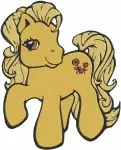 My Little Pony G1 G3 - Pink Purple And Yellow Ponies - Classic Cute Pony Poses - Nostalgic Coon - Filled Embroidery Design - 4298