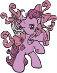 My Little Pony G1 G3 - Green Pink And Purple Pegasus Ponies - Winged Magical Friends Collection - Filled Embroidery Design - 4303