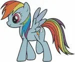 My Little Pony Friendship Is Magic - Rainbow Dash - Applejack - Rarity - Core Pony Friends - Filled Embroidery Design - 4313