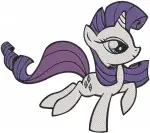 My Little Pony Friendship Is Magic - Rainbow Dash - Applejack - Rarity - Core Pony Friends - Filled Embroidery Design - 4316