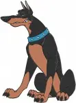 Oliver And Company - Roscoe And Desoto Sykes' Dobermans - Dodger The Terrier - Canine Characters Pack - Filled Embroidery Design - 4327