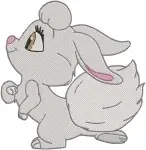 Disney Princess Palace Pets Berry Bunny White Rabbit Various Poses Cute Fluffy Bundle - Filled Embroidery Design - 4420