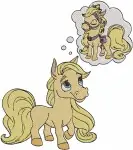 Disney Princess Palace Pets Blondie Pony Rapunzel Tangled Golden Horse Friend Collection - Filled Embroidery Design - 4427
