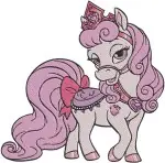 Disney Princess Palace Pets Blossom Panda Mulan Pet Sweetie Pony Pink - Filled Embroidery Design - 4434