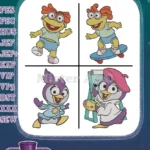 Muppet Babies Classic - Scooter - Camilla The Chicken - Penguin Pal - Imaginative Adventures - Filled Embroidery Design - Instant Download