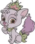 Disney Princess Palace Pets Lily Water Lily Kitty Tiana Berry Bunny Aurora - Filled Embroidery Design - 4464