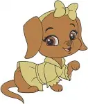Disney Princess Palace Pets Lily Water Lily Kitty Tiana Berry Bunny Aurora - Filled Embroidery Design - 4465