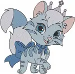 Disney Princess Palace Pets Seashell Pony Ariel Bluebird Cat Winter Outfit - Filled Embroidery Design - 4470