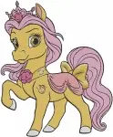 Disney Princess Palace Pets Treasure Cat Ariel Petite Pony Belle Golden Collection - Filled Embroidery Design - 4483