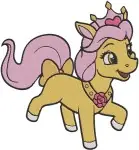 Disney Princess Palace Pets Treasure Cat Ariel Petite Pony Belle Golden Collection - Filled Embroidery Design - 4484