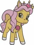 Disney Princess Palace Pets Petite Pony Belle Summer Dog Rapunzel Jasmine Indian Dress - Filled Embroidery Design - 4486