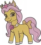 Disney Princess Palace Pets Petite Pony Belle Summer Dog Rapunzel Jasmine Indian Dress - Filled Embroidery Design - 4487