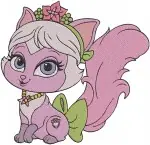 Disney Princess Palace Pets Petite Pony Belle Summer Dog Rapunzel Jasmine Indian Dress - Filled Embroidery Design - 4488
