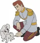Disney Palace Pets Ariels Cat Treasure Cinderellas Dog Pumpkin With Prince - Filled Embroidery Design - 4491