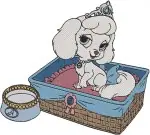 Disney Palace Pets Cinderellas Dog Pumpkin Line And Color Various Poses - Filled Embroidery Design - 4495